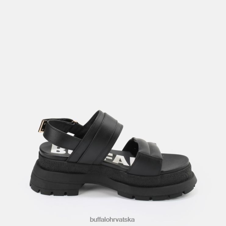 crno Buffalo rude ring sandala s platformom veganska |sandale TDD6T154